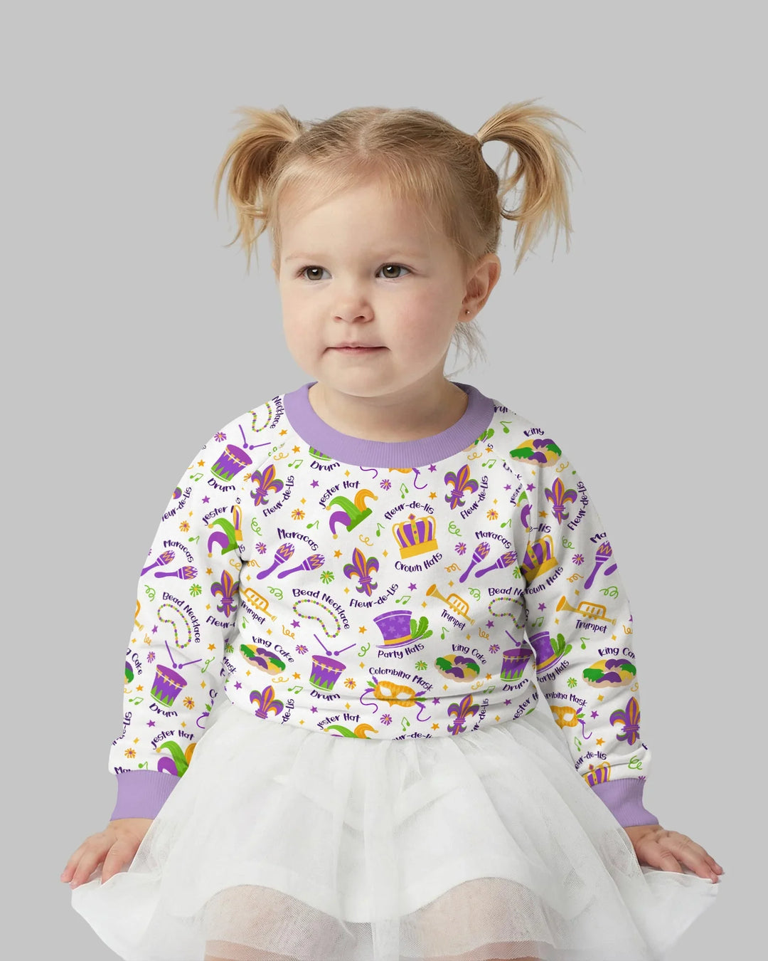 Mardi Gras Family Matching Bamboo Crewneck Sweatshirt