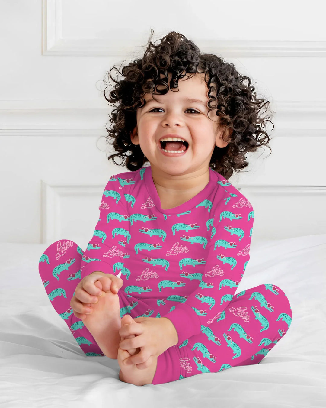 Later Gator Bamboo Two Piece Long Sleeve Pajama Set