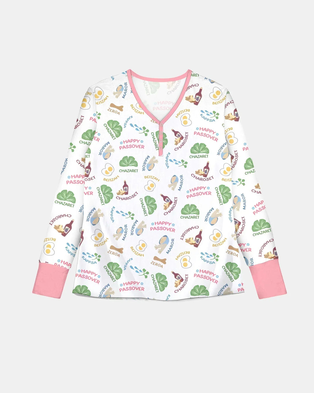 Happy Passover Matching Family Bamboo Women Pajama Set