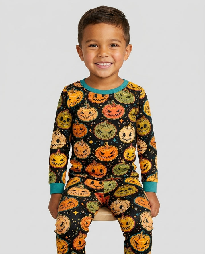 Jack O’ Lantern Nights Bamboo Two Piece Long Sleeve Pajama Set