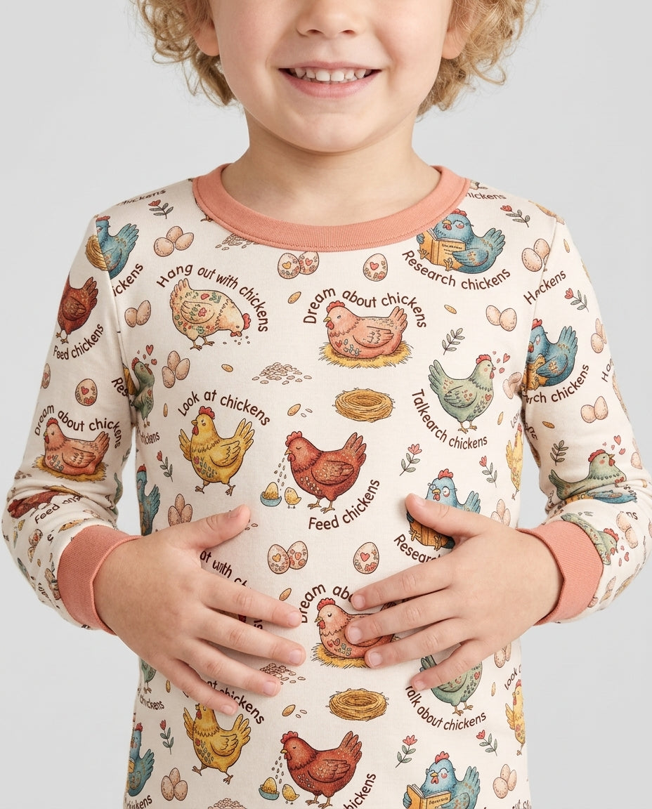 Template Bamboo Two Piece Long Sleeve Pyjamas Set