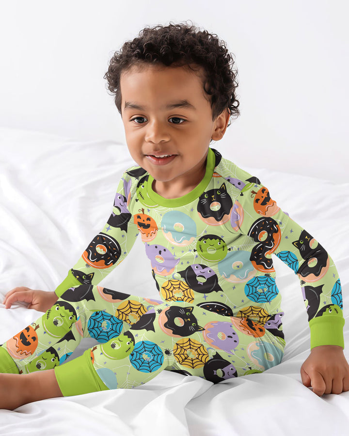 Halloween Donut Bamboo Two Piece Long Sleeve Pajama Set