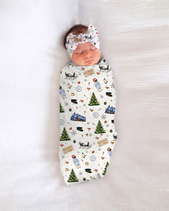 North Pole Adventure Bamboo Swaddle Blanket