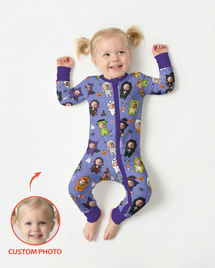 Custom Photo Little Halloween Crew Bamboo Convertible Zippy