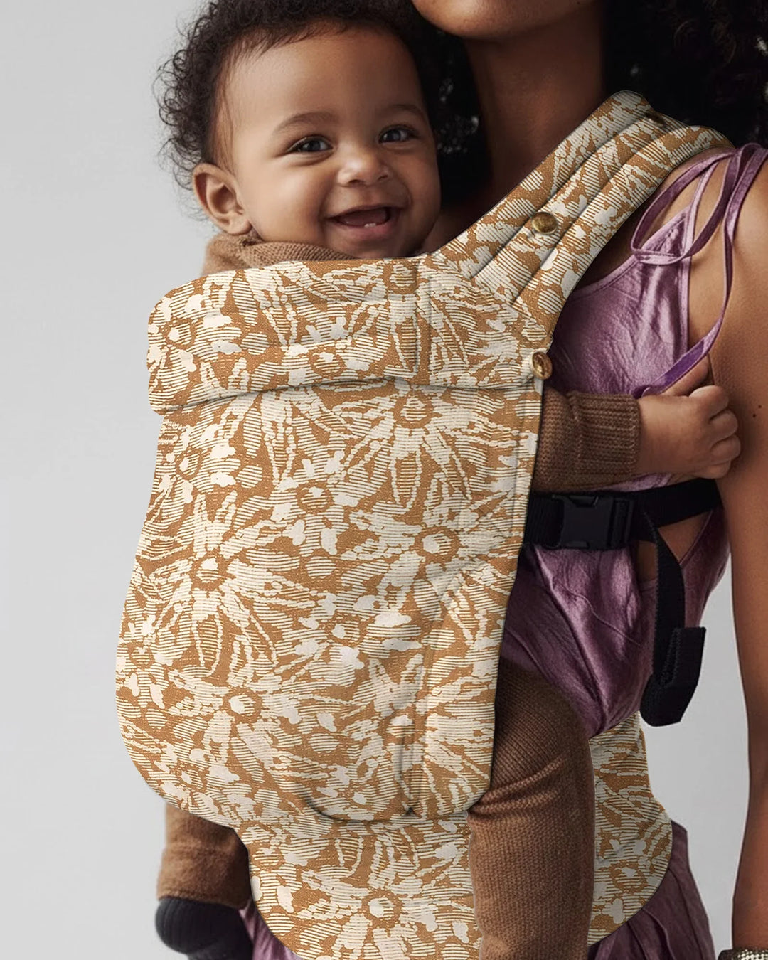 Warm Sand Floral Texture Baby Carrier