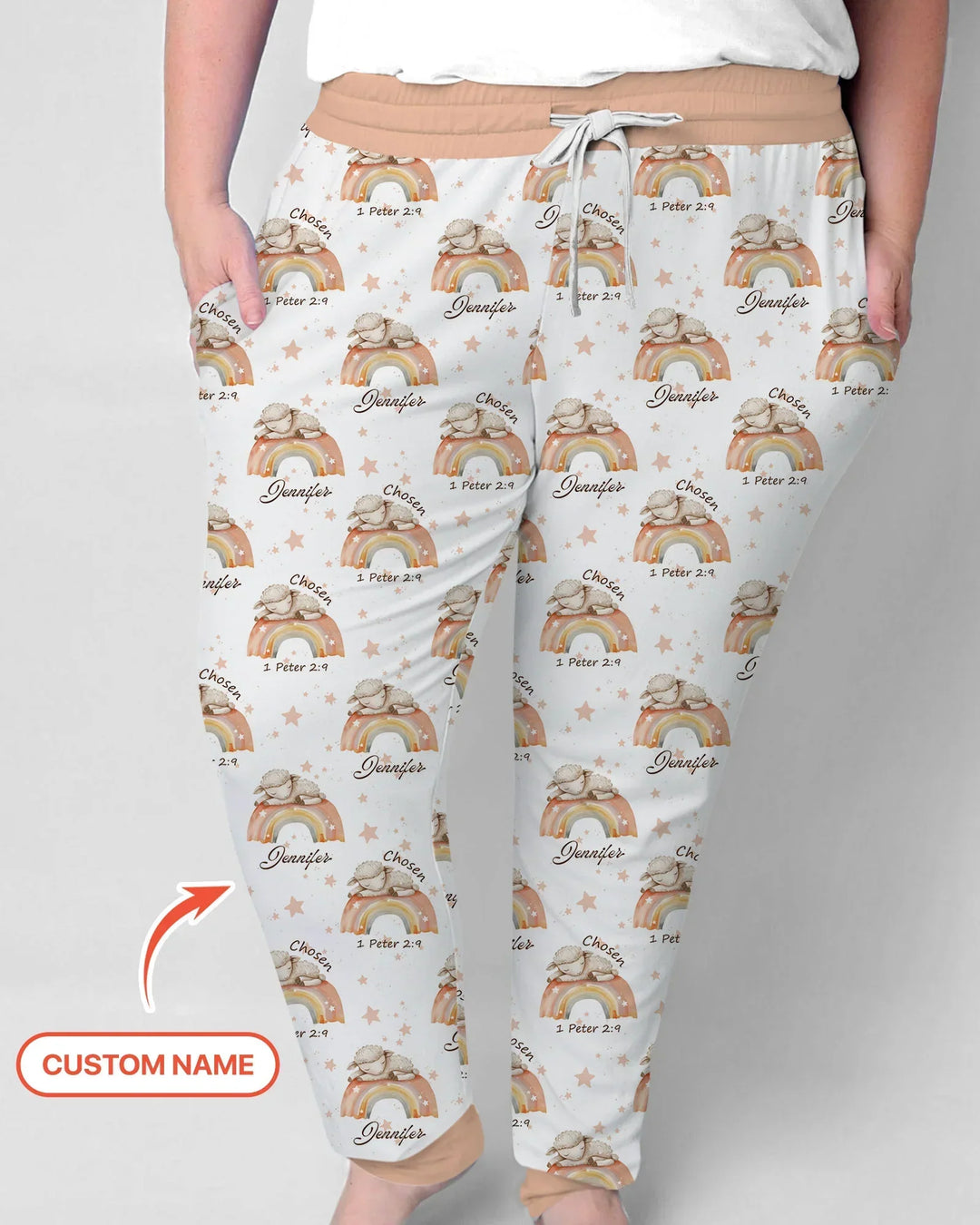 Chosen As His Own Custom Name Bamboo Women Pajama Set