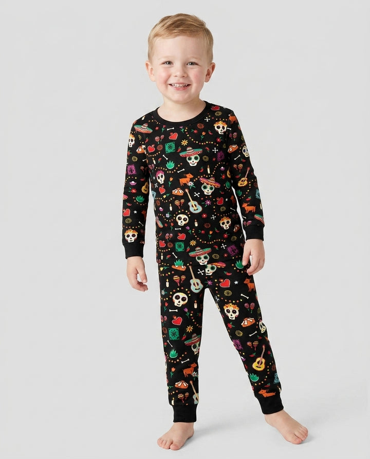 Day of the Dead Bamboo Two Piece Long Sleeve Pajama Set
