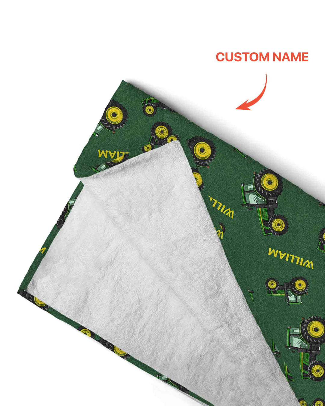 Custom Name Green Tractors Matching Daddy & Me  Beach Towel
