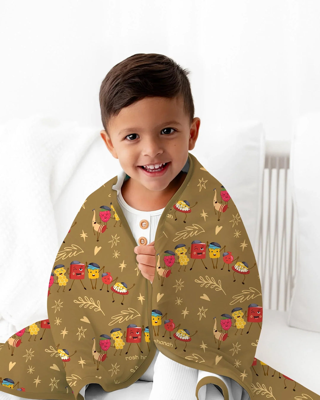 Let's Celebrate Rosh Hashanah Bamboo Blanket