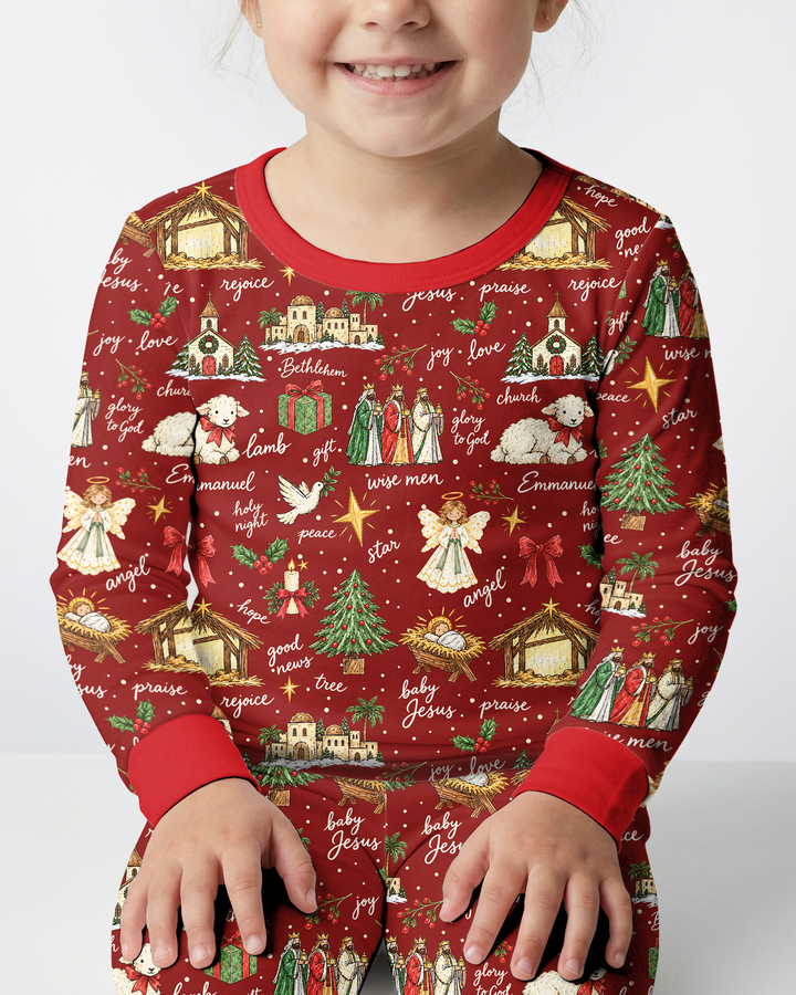 Tis The Season Family Matching Bamboo Two Piece Long Sleeve Pajama Set