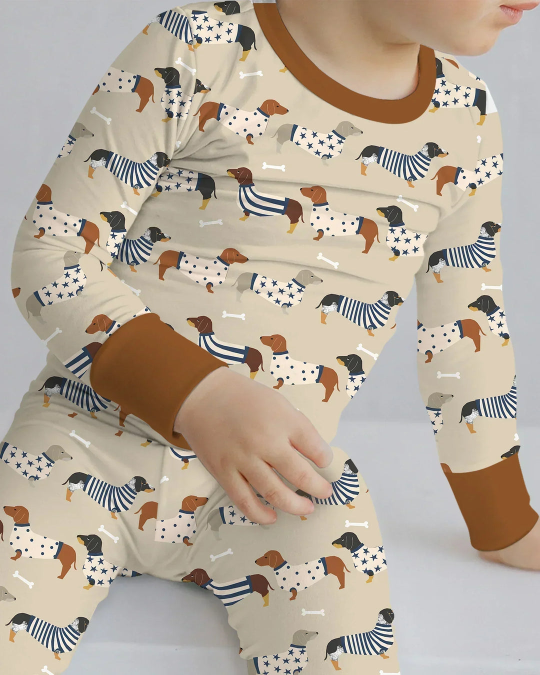 Cute Wieners Bamboo Two Piece Long Sleeve Pajama Set