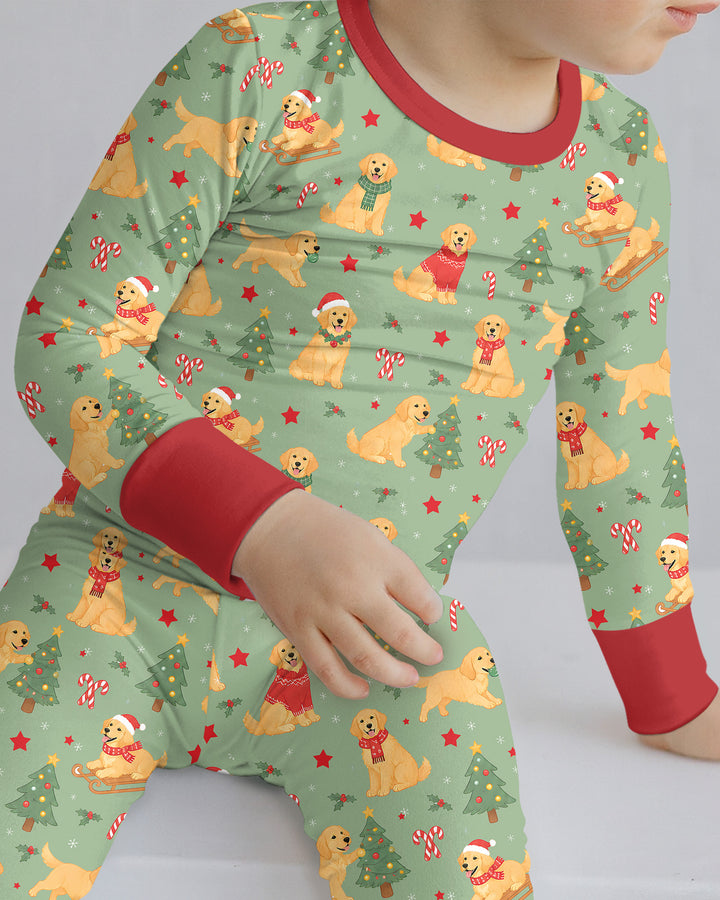 Holiday Dog Bamboo Two Piece Long Sleeve Pajama Set