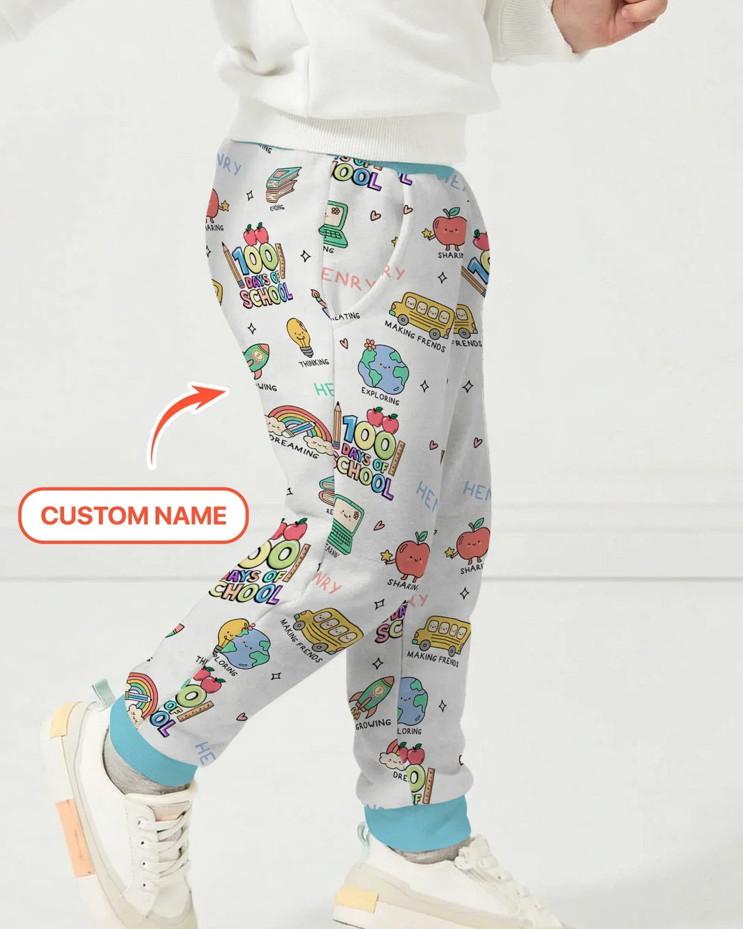 Custom Name Celebration Hundred Days Bamboo Jogger