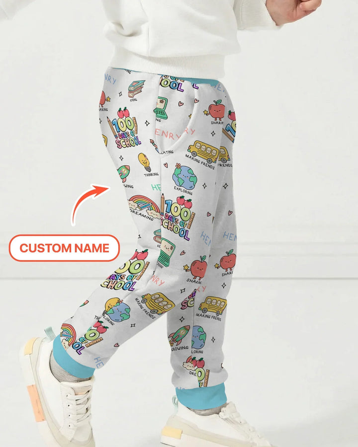 Custom Name Celebration Hundred Days Bamboo Jogger
