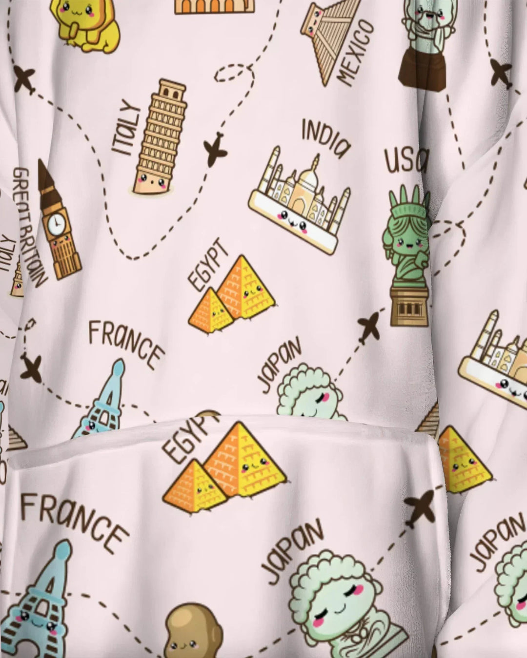 Kawaii World Tour Wearable Bamboo Blanket Hoodie