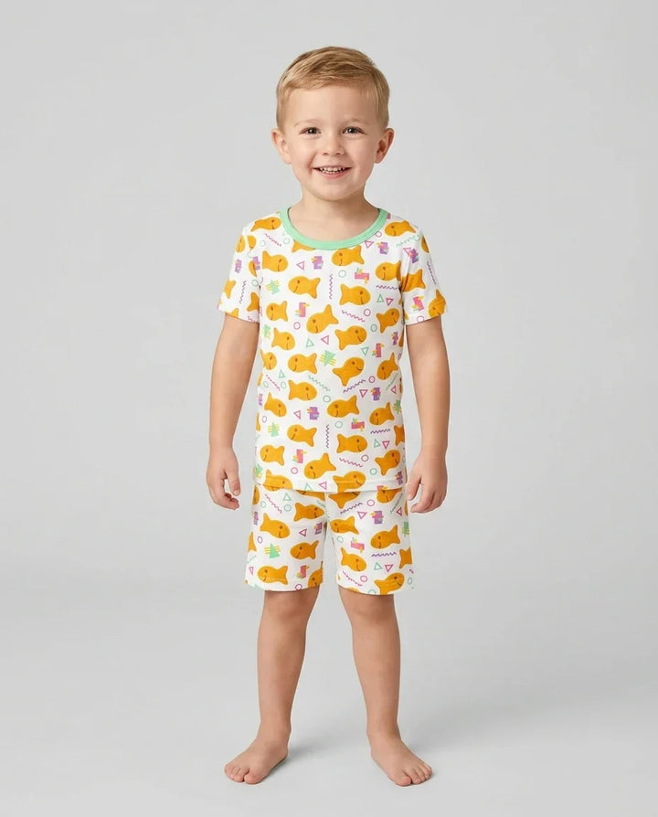 Template Bamboo Two Piece Short Sleeve Shorts Pyjamas Set