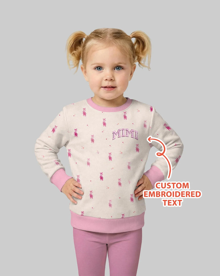 Custom Embroidered Mommy and Me Matching Bamboo Crewneck Sweatshirt