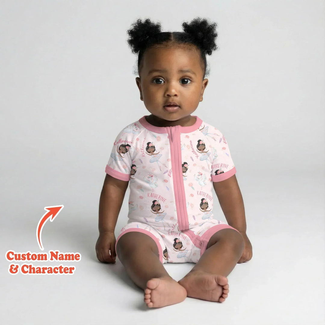 Custom Name Ballerina Doll Bamboo Shorty Zippy
