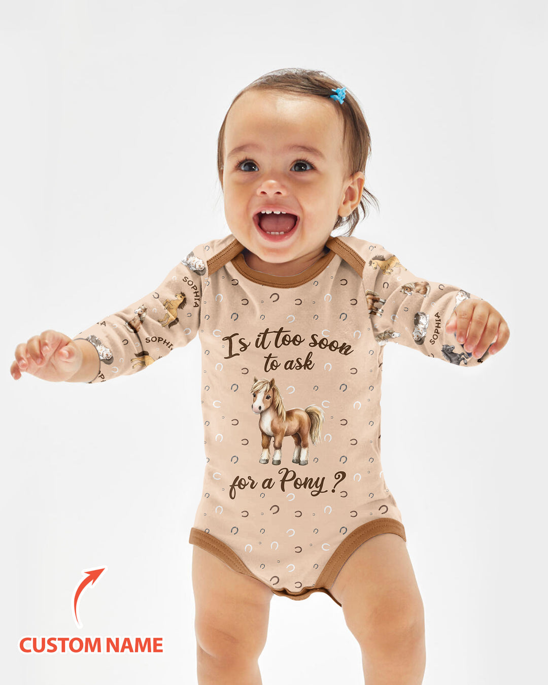 Custom Name Is It Too Soon to Ask for a Pony Bamboo Bodysuit