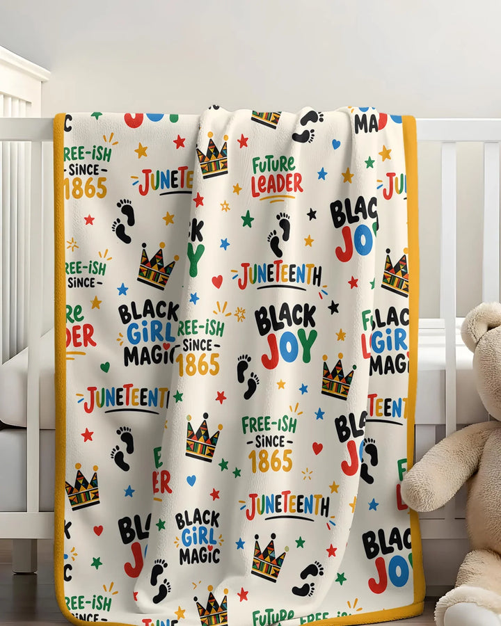 Juneteenth Black Girl Magic Bamboo Blanket