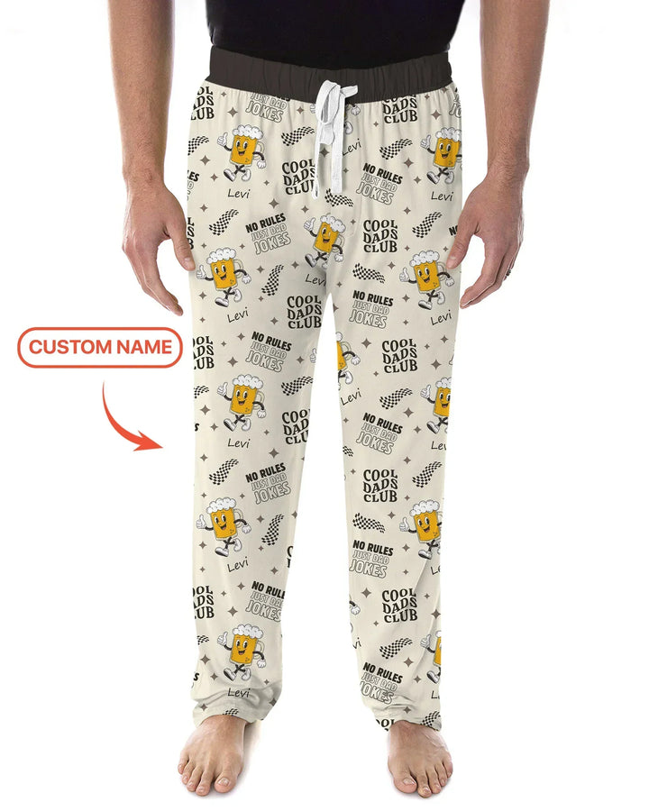 Custom Name Cool Club Daddy & Me Matching Bamboo Men's Pajama Set