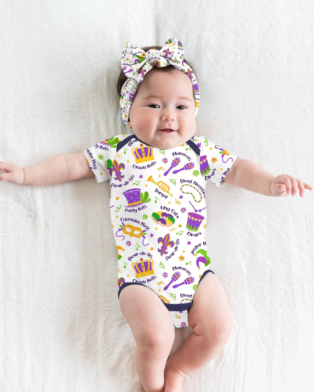 Mardi Gras Family Matching Bamboo Bodysuit