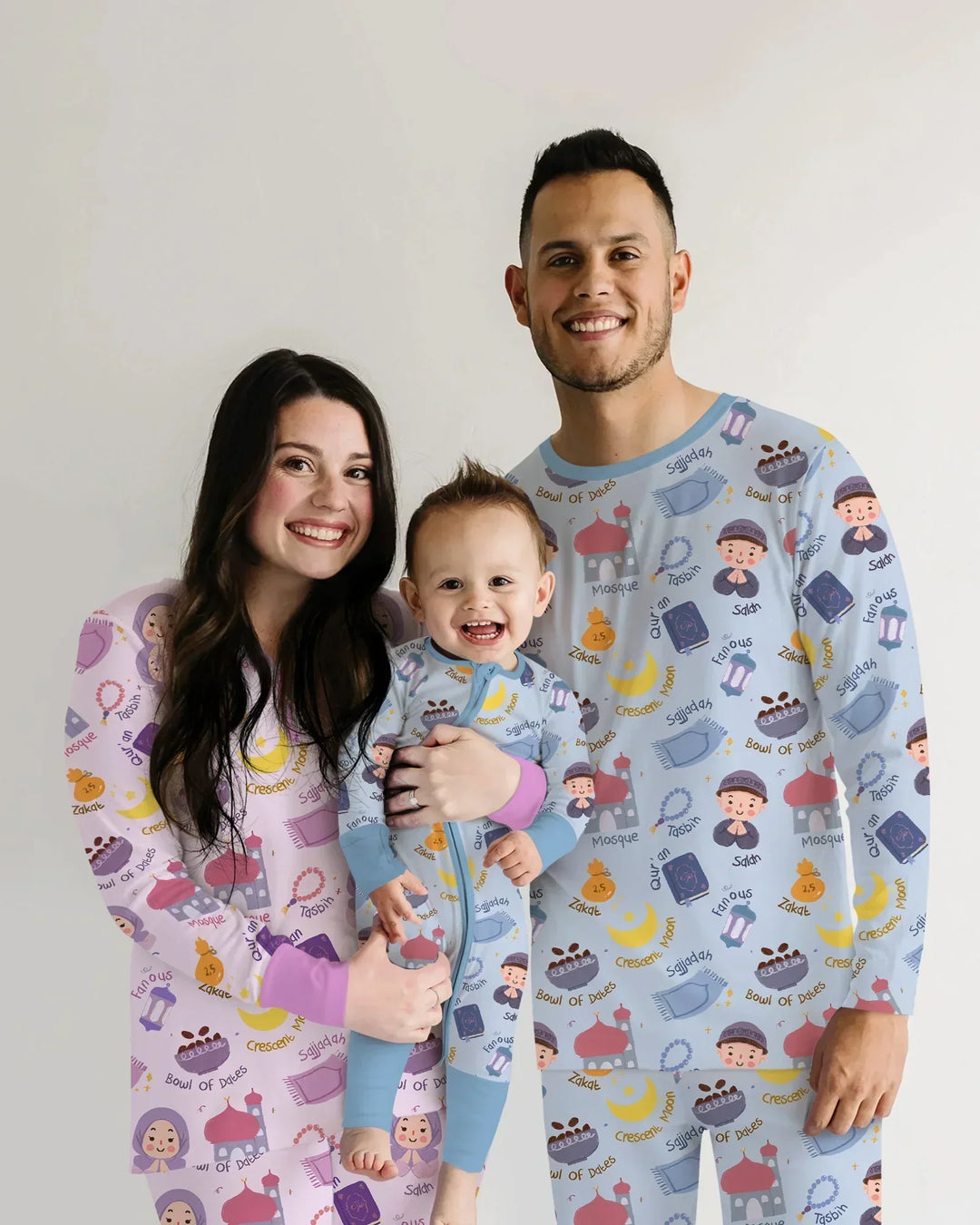 Happy Ramadhan Bamboo Two Piece Short Sleeve Shorts Pajama Set