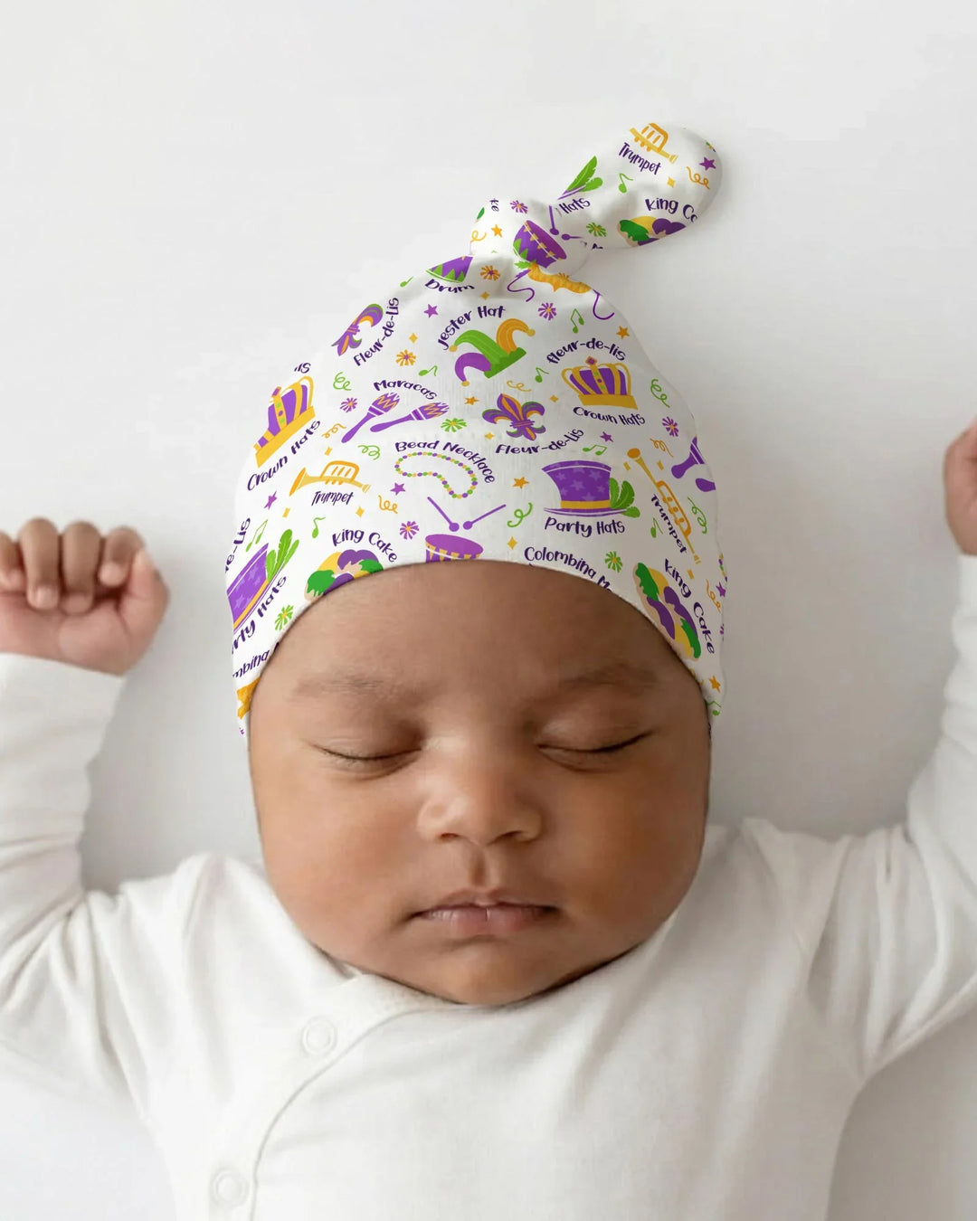 Mardi Gras Family Matching Bamboo Knotted Hat