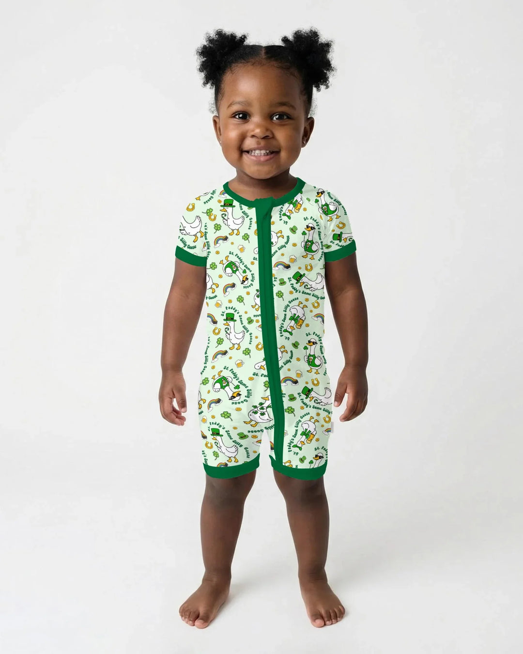 St. Patrick's Day Silly Goose Bamboo Shorty Zippy