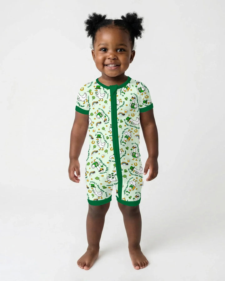 St. Patrick's Day Silly Goose Bamboo Shorty Zippy