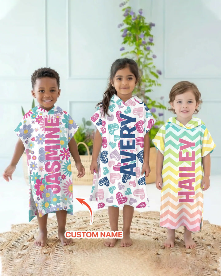 Pretty Pattern Bamboo Swim Poncho
