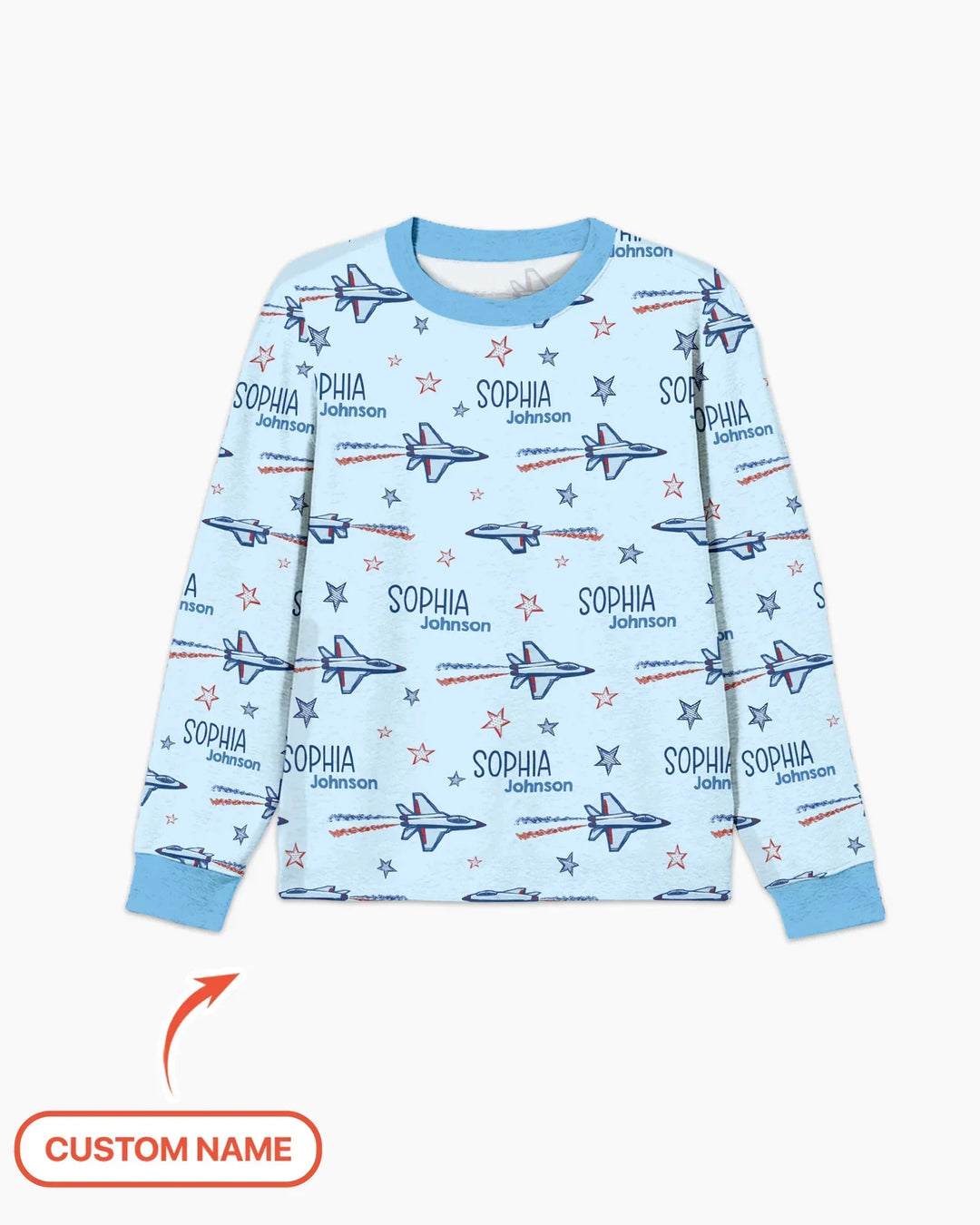 Patriotic American Flag Jet Fighter Bamboo Men's Pajama Set