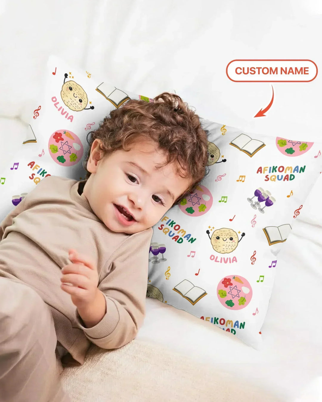 Custom Name Passover Afikoman Squad Bamboo Pillow Case