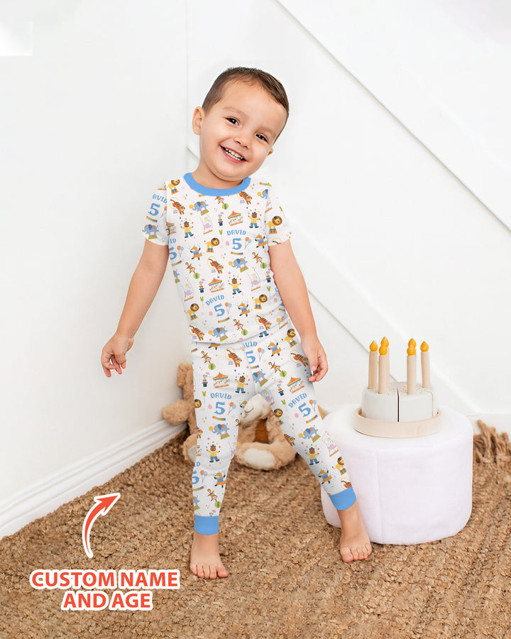 CUSTOM Template Bamboo Two Piece Short Sleeve Pyjamas Set
