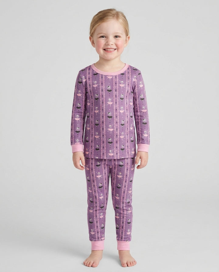 Spooky Ballerina Parade Bamboo Two Piece Long Sleeve Pajama Set