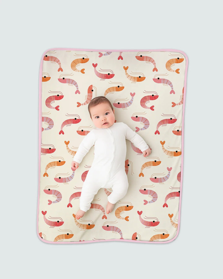Sweet Shrimp Parade Bamboo Blanket