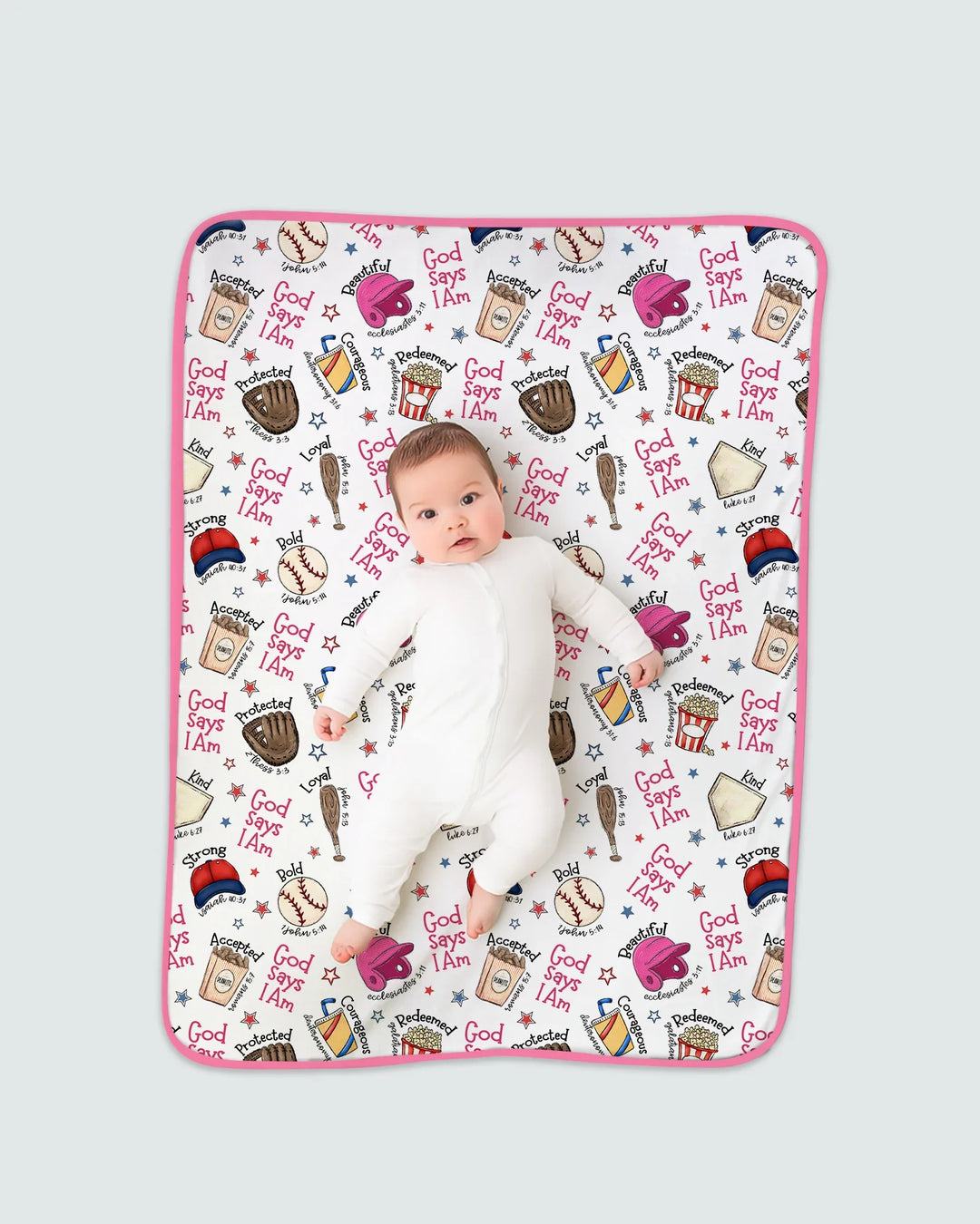 Christian Baseball Bamboo Blanket