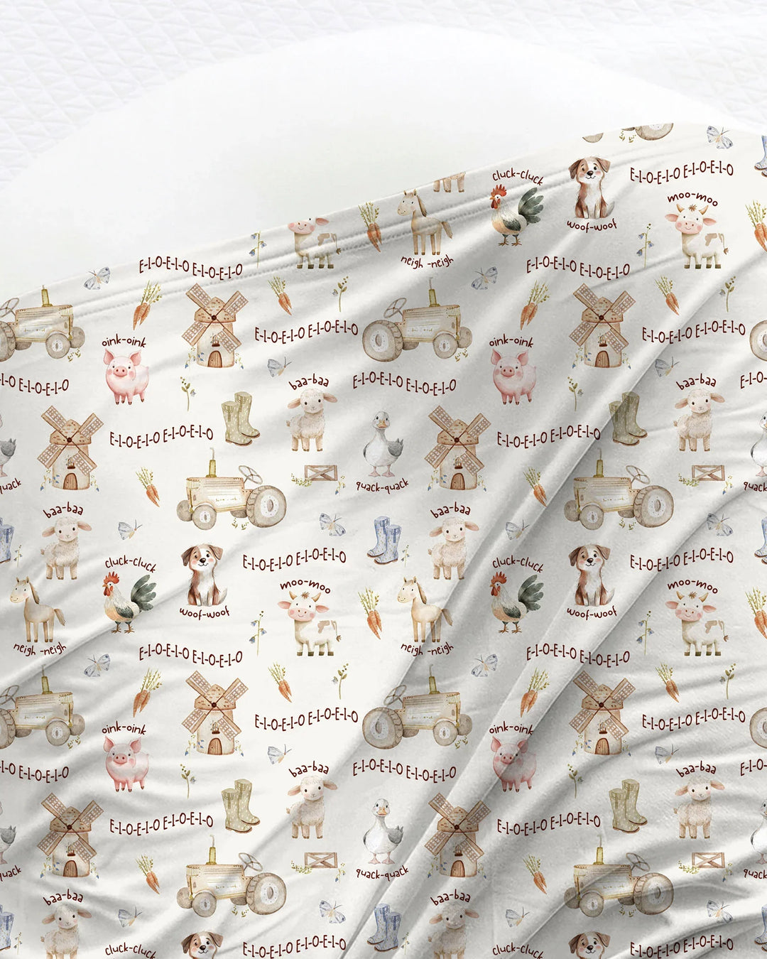 Old McDonald Farm Family Matching swaddle blanket