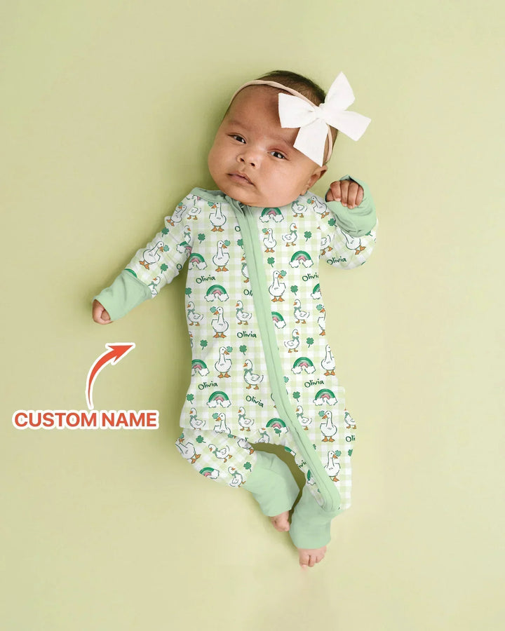 Custom Name Lucky Ducks Bamboo Convertible Zippy