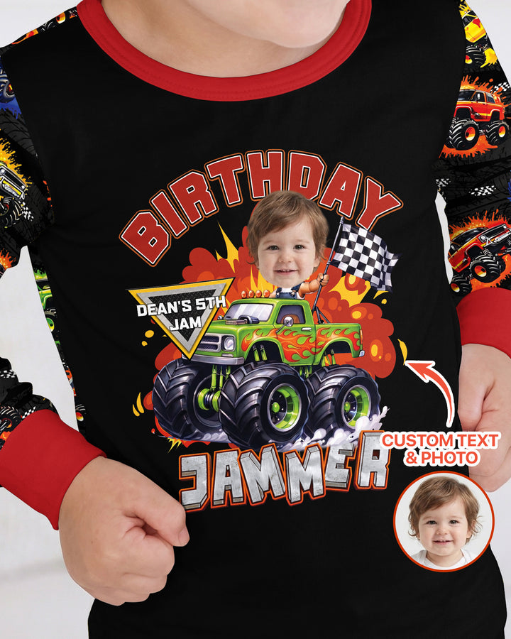 Birthday Truck Rally Bamboo Two Piece Long Sleeve Pajama Set