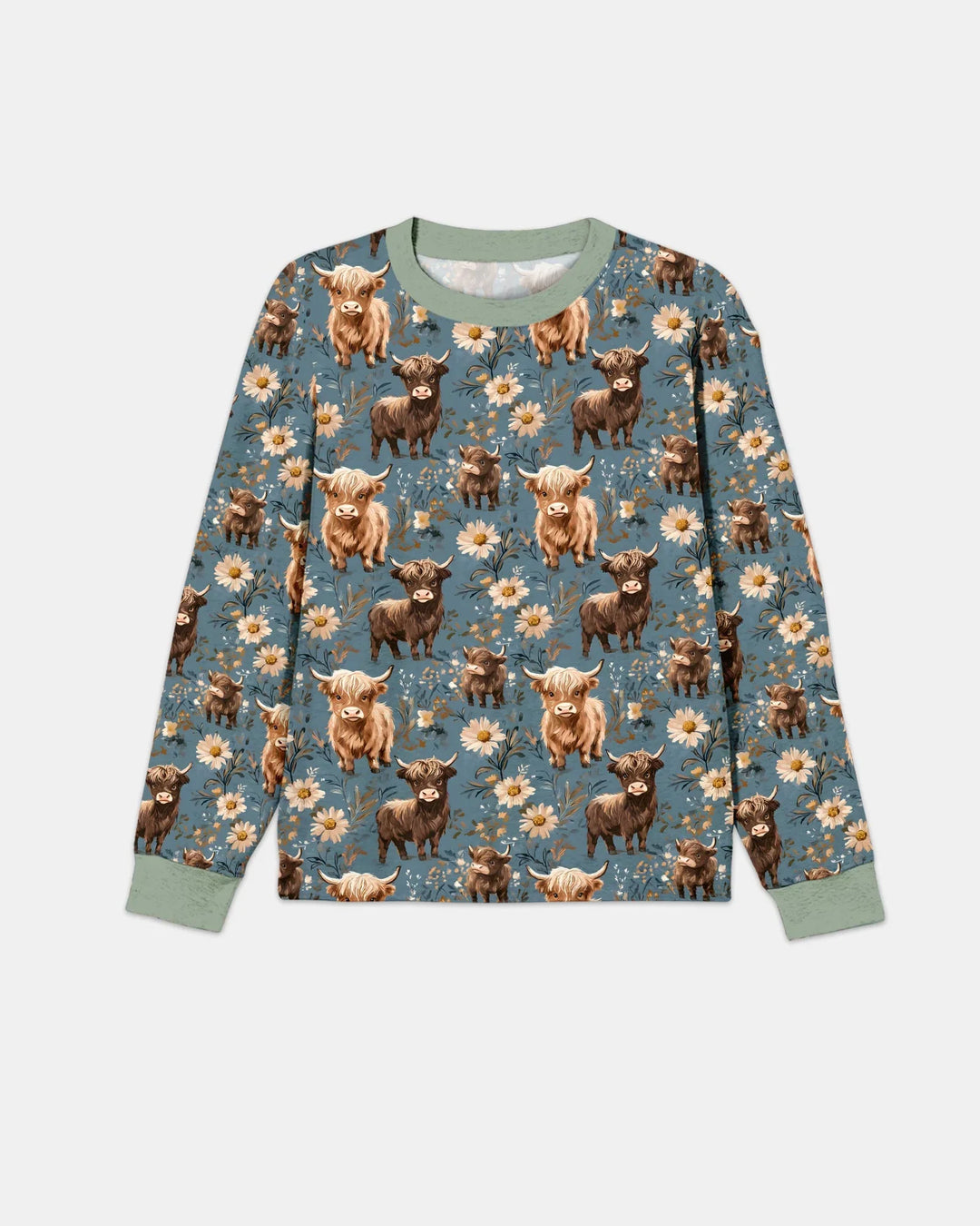 Majestic Highland Cows Family Matching Bamboo Men's Pajama Set