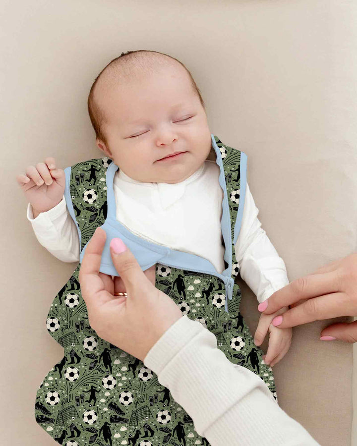Sage Green Soccer Dreams Bamboo Sleep Bag