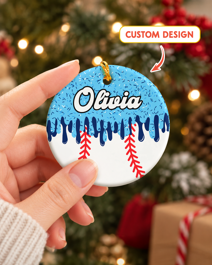 Icecream Drip Scale Ceramic Ornament
