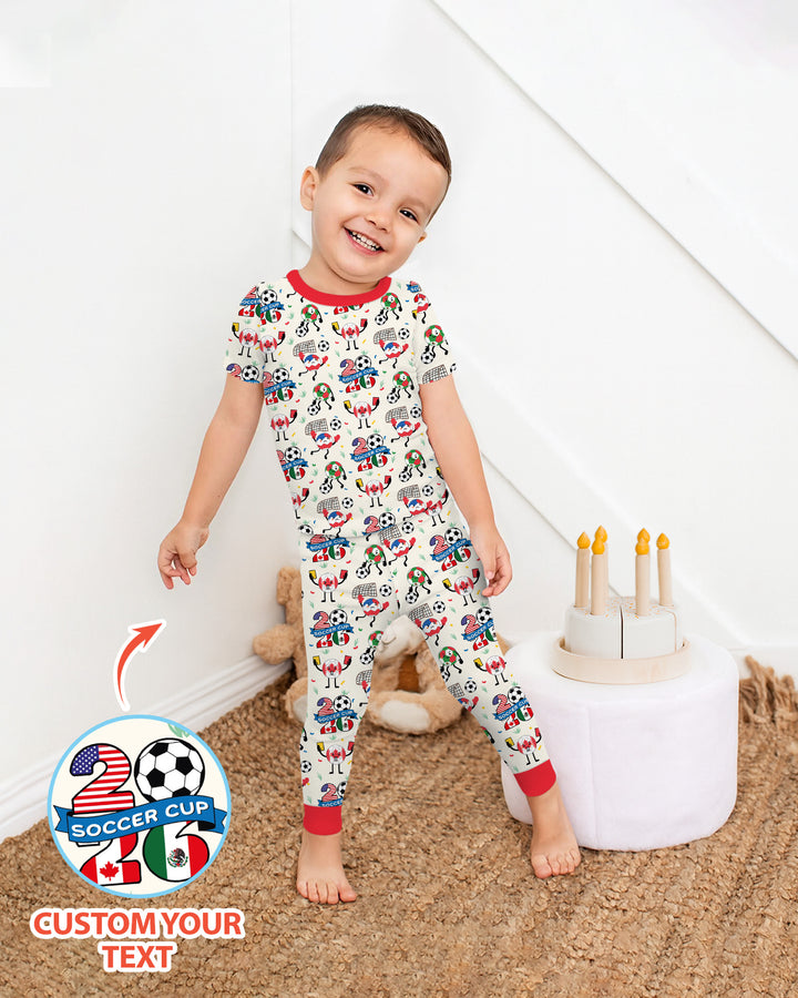 Soccer Squad 2026 Bamboo Two Piece Short Sleeve Pajama Set