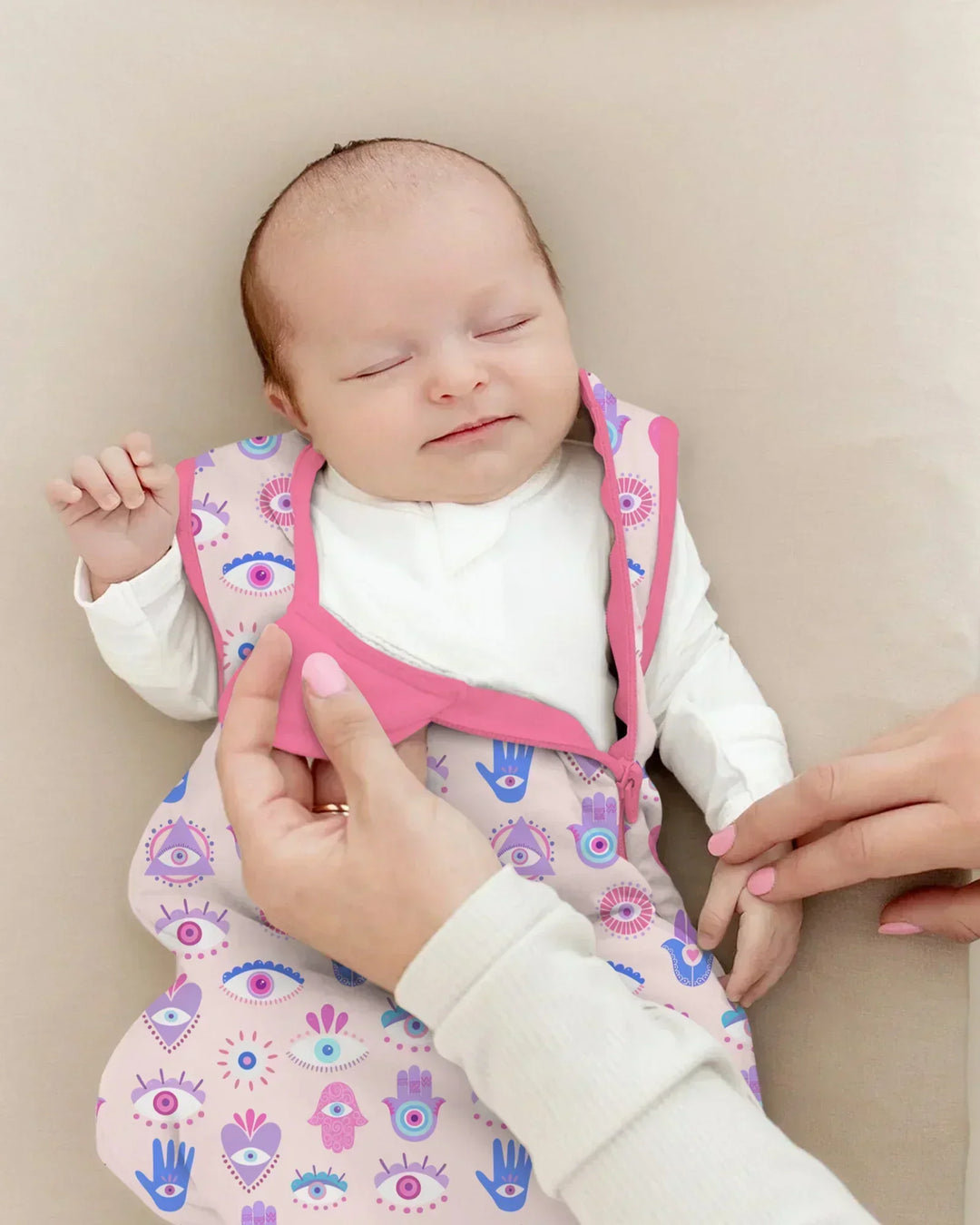 Hamsa Heart Guardians Family Matching Bamboo Sleep Bag