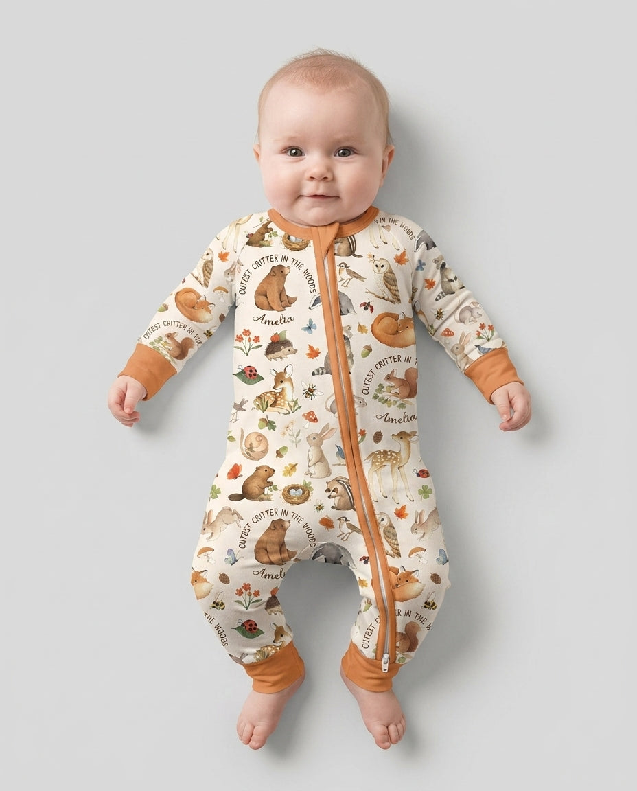 Cutest Critter In The Woods Custom Name Bamboo Convertible Zippy