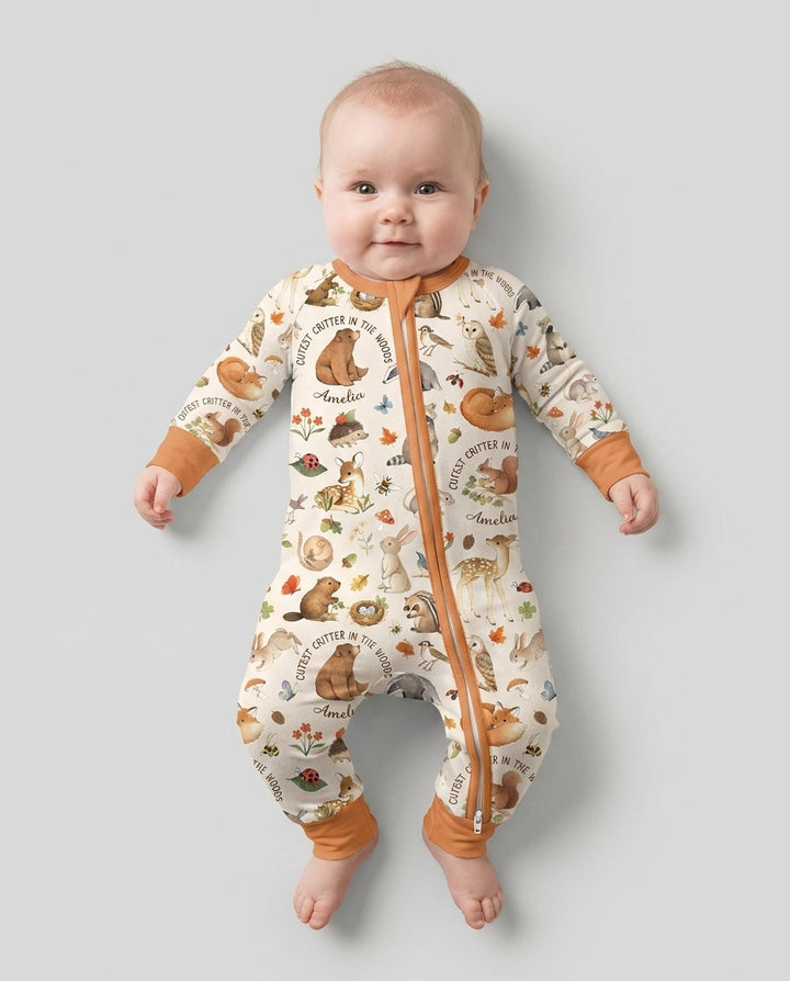 Cutest Critter In The Woods Custom Name Bamboo Convertible Zippy