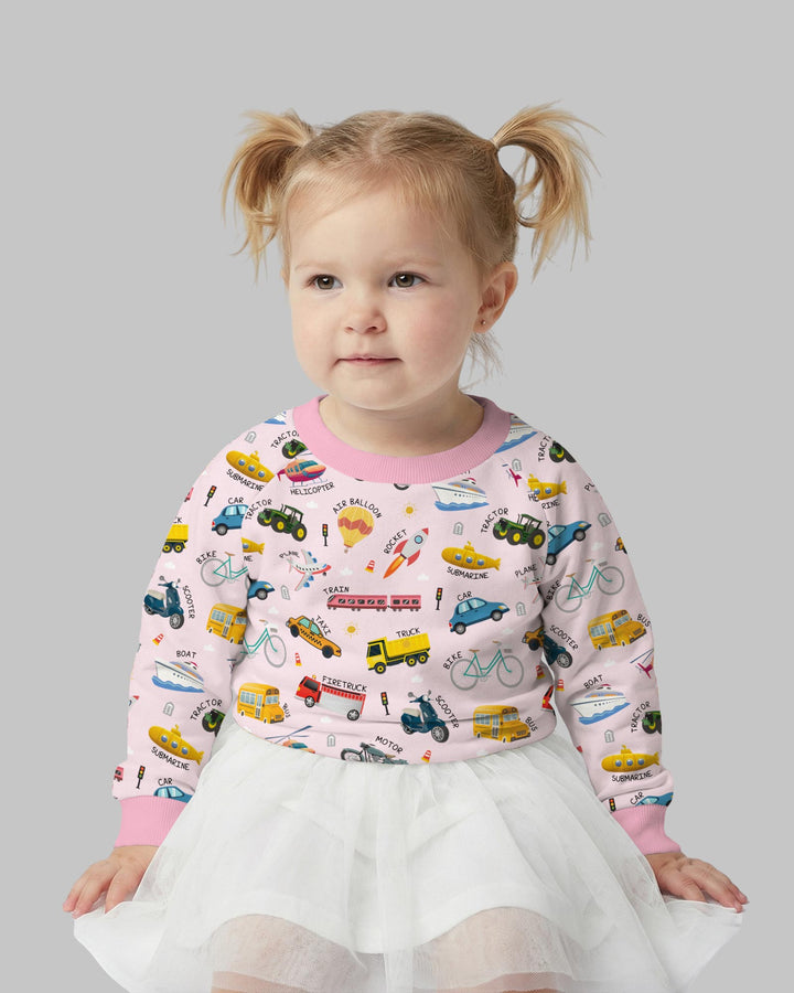 Vehicle Vocabulary Bamboo Crewneck Sweatshirt