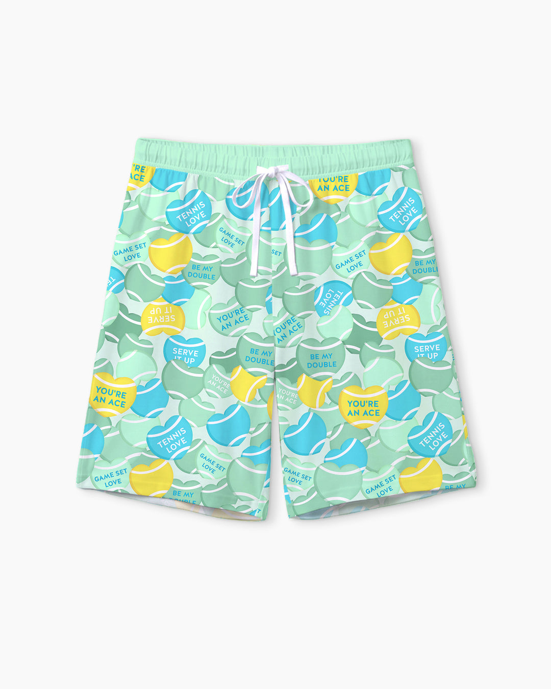 Tennis Candy Family Matching Bamboo Men Short Sleeve Short Pajama Set