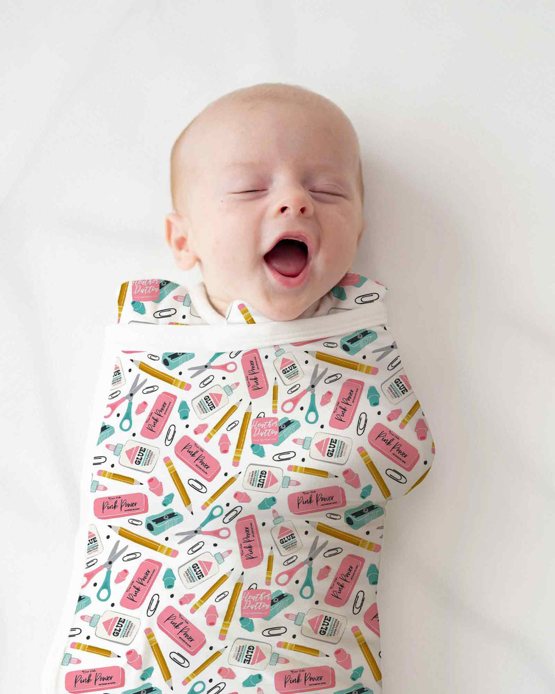 Pink Power School Supplies Bamboo Sleep Bag Swaddler